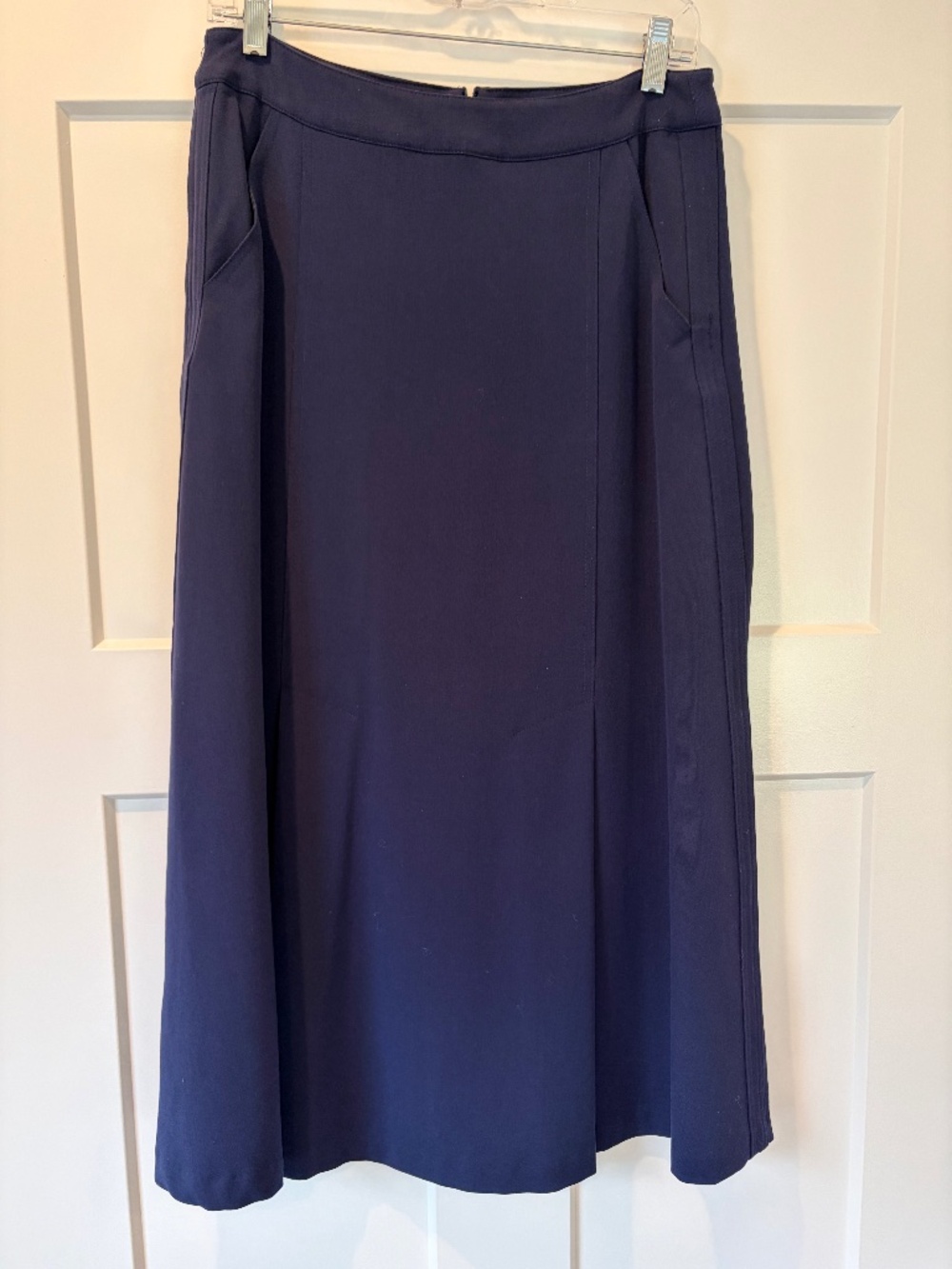 Navy maxi skirt with pockets
